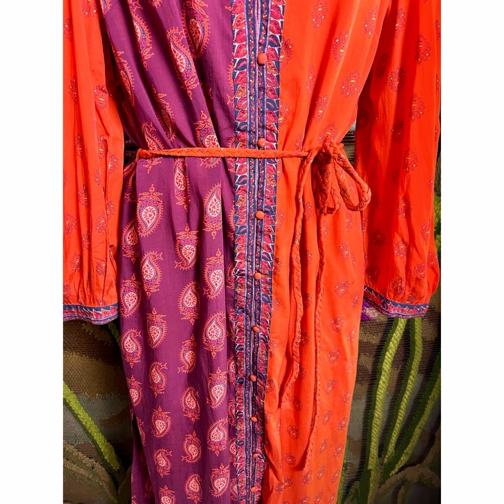 Sundance Paisley Colorblocked Maxi Dress L - Picture 8 of 14
